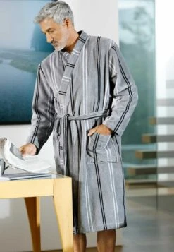 Bademantel - Silbergrau