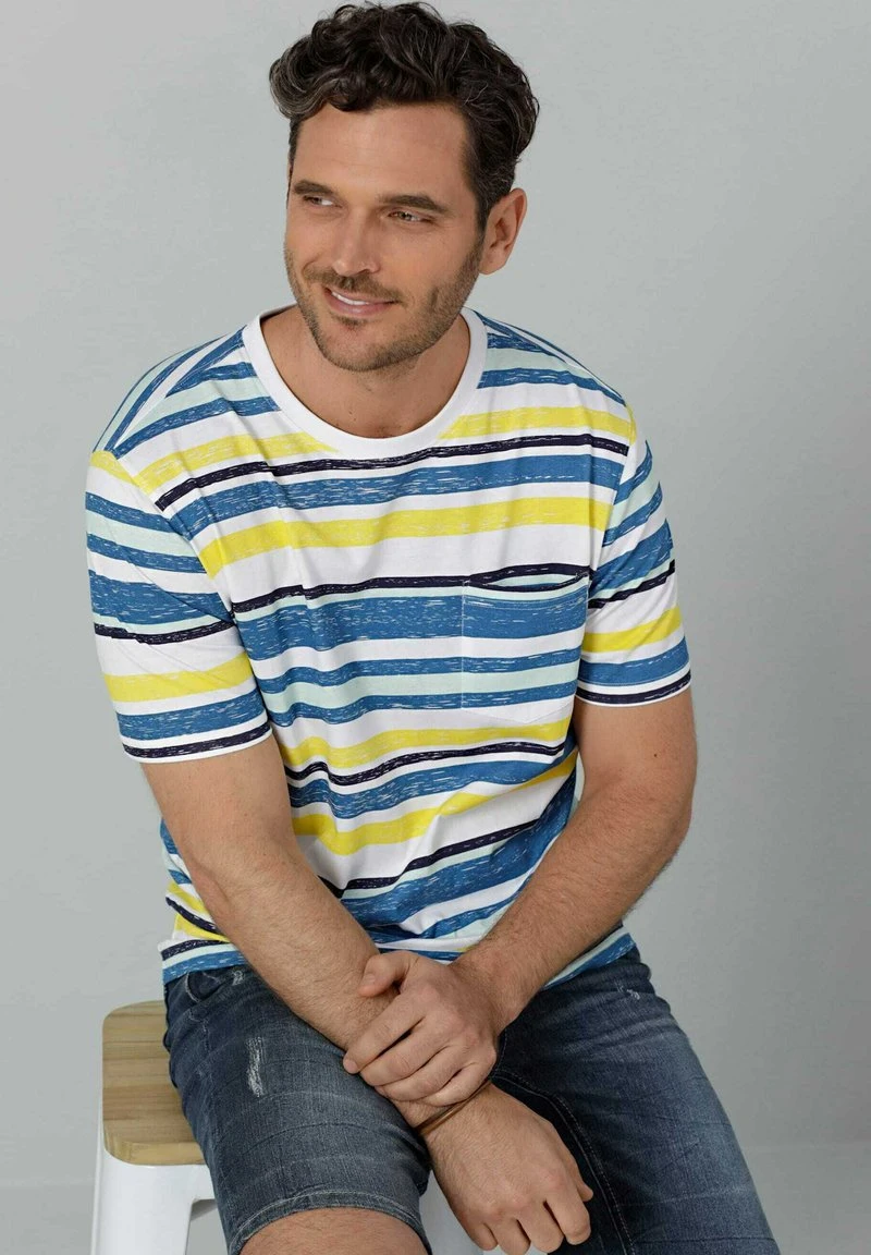 T-Shirt Print - Weiß Neongelb 6 T-Shirt Print - Weiß Neongelb – Bild 6