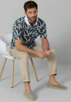 Poloshirt - Weiß Braun -Babista De 1a31b1ec5e51466eb20ee98950e9f51b