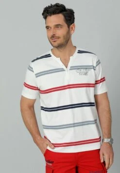 HENLEY - T-Shirt Print - Weiß/rot 10 HENLEY - T-Shirt Print - Weiß/rot -Babista De 1d91ca3785de40efb459fce306b4fe1b
