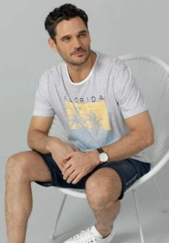 T-Shirt Print - Weiß/blau -Babista De 3fc7e486c5a242a08784ae9f7a7428c7