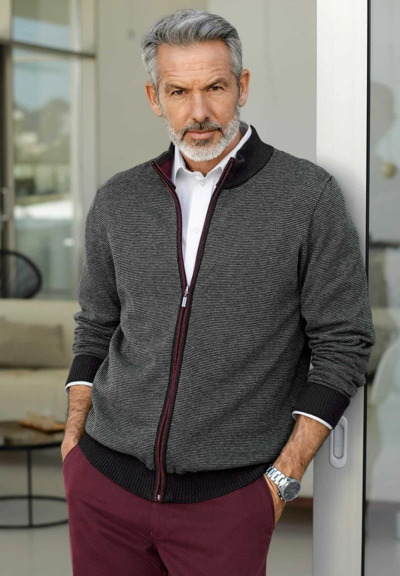 Strickjacke - Schwarz,grau 1 Strickjacke - Schwarz,grau