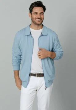 Sweatjacke - Hellblau