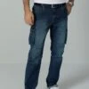 CARGO - Jeans Straight Leg - Dunkelblau