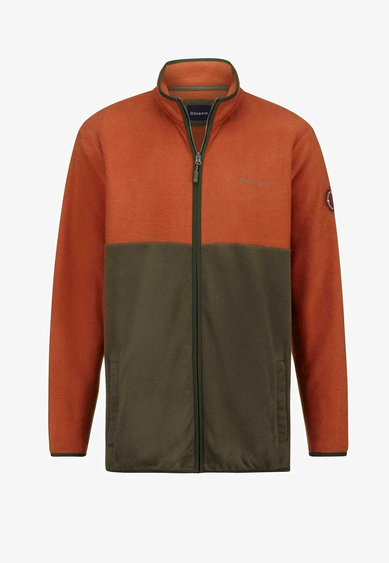 Fleecejacke - Terracotta/oliv 1 Fleecejacke - Terracotta/oliv