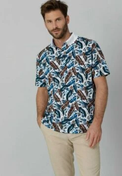 Poloshirt - Weiß Braun