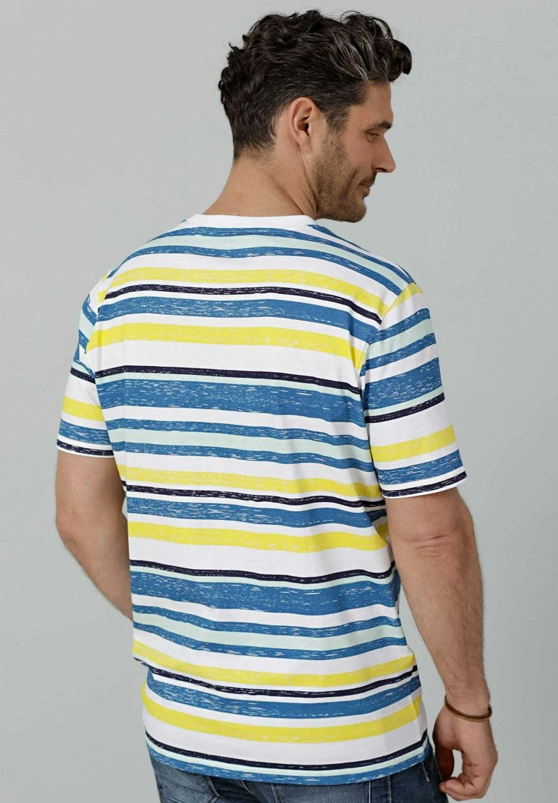 T-Shirt Print - Weiß Neongelb 3 T-Shirt Print - Weiß Neongelb – Bild 3