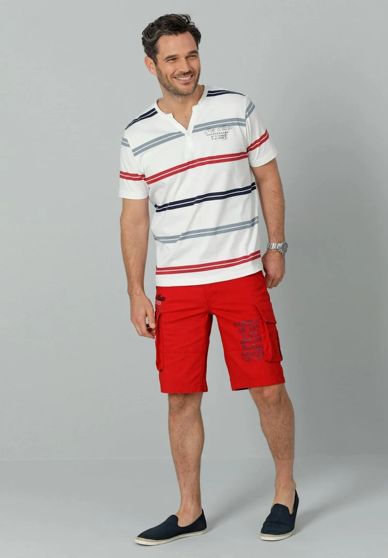 HENLEY - T-Shirt Print - Weiß/rot 2 HENLEY - T-Shirt Print - Weiß/rot – Bild 2