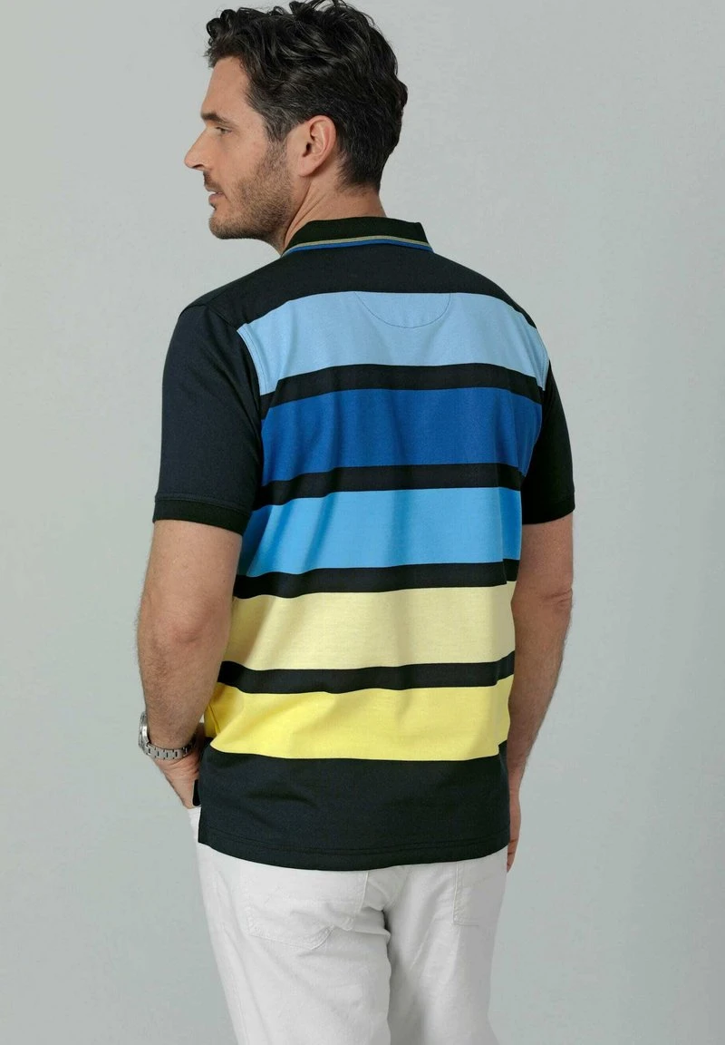 Poloshirt - Marineblau Gelb 3 Poloshirt - Marineblau Gelb – Bild 3