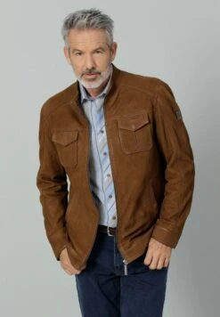 Lederjacke - Hellbraun