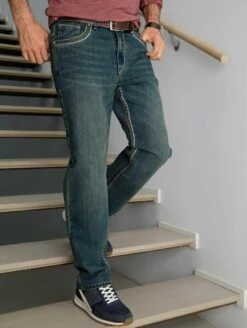 Jeans Straight Leg - Blue Bleached