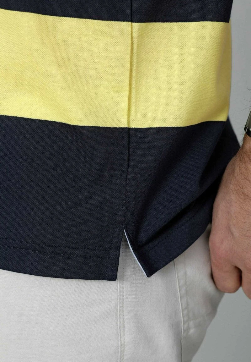 Poloshirt - Marineblau Gelb 6 Poloshirt - Marineblau Gelb – Bild 6