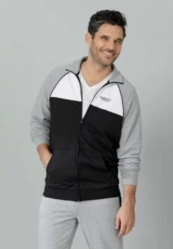 Sweatjacke - Marine Grau