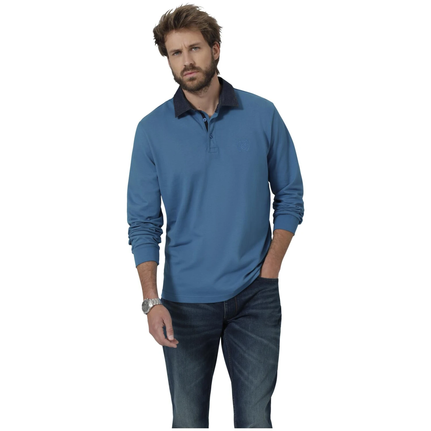 Langarm-Poloshirt SILVETTO 2 Langarm-Poloshirt SILVETTO – Bild 2